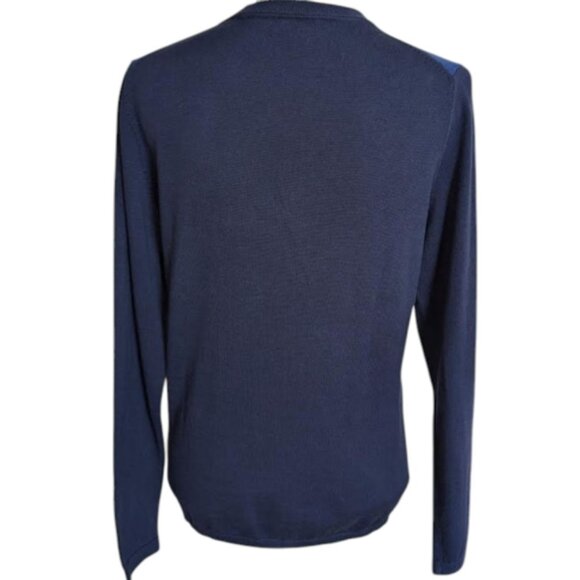 2/$30 +$9.99 Ship Brand New Tommy Hilfiger Sweater Argyle Harlequin Blue V-Neck - Picture 2 of 3
